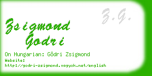 zsigmond godri business card